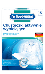 Dr.Beckmann Whitening Wipes – Active White for Your Clothes, 15 pcs