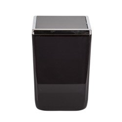 Toskana 6L Bathroom Bin with Tilting Lid - Elegance and Functionality in Black