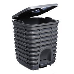 Elegant Bathroom Bin Palm with Pedal 9L - Grey