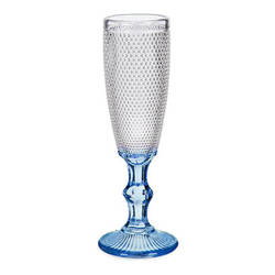 Champagne Glass Dot Blue 180 ml - Elegance in Every Color