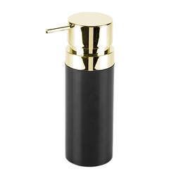 Lenox 300ml: Розкішний дозатор для мила чорного кольору з золотим акцентом
